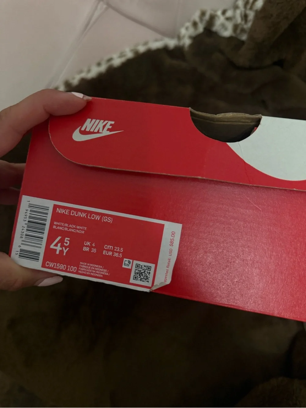 Nike Kids Black and White Low-Top Sneakers